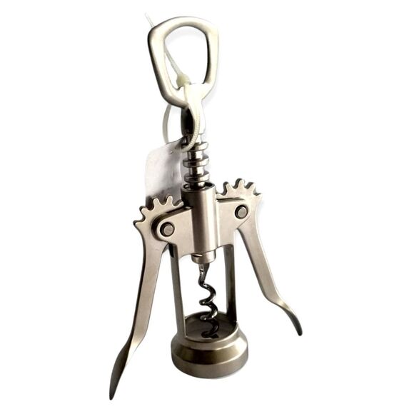 New Stainless Steel Wing Corkscrew Bottle Opener Tool - Picture 3 of 8